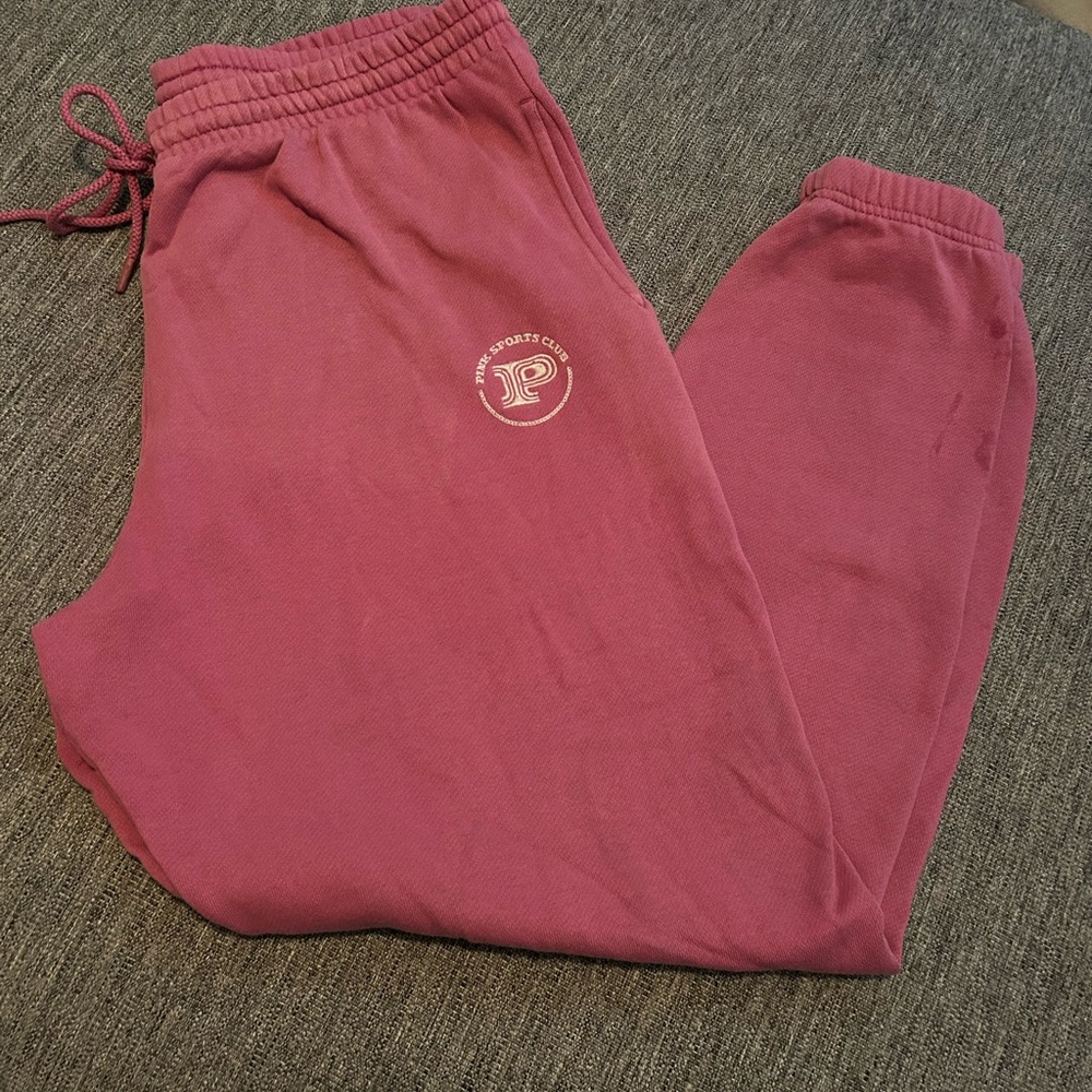 PINK Victoria's Secret Girls' Dusty Rose Sweatpants with Logo